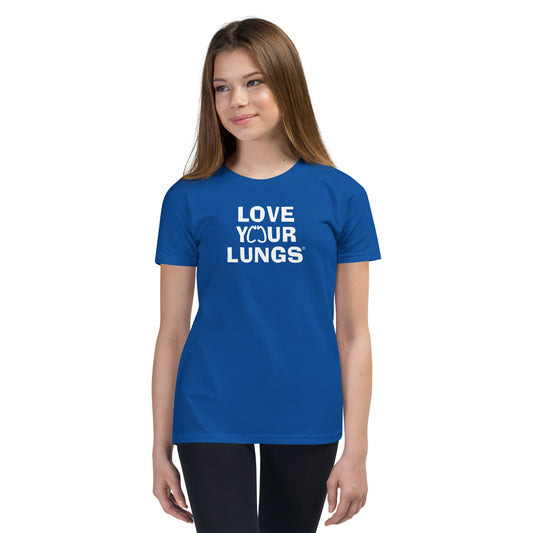 Back view of Kids Love Your Lungs Shirt